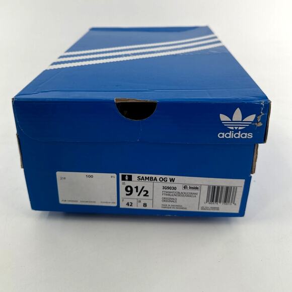 Adidas Women's Cloud White Core Black Gum Samba Original Shoes Size 9.5 - Picture 10 of 13